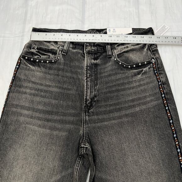 Arizona Highest Rise Vintage Straight Black Jeans Size 13 - Picture 3 of 11